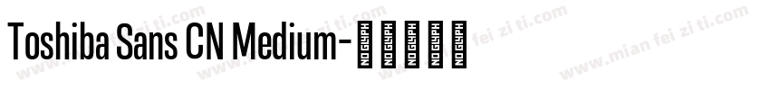 Toshiba Sans CN Medium字体转换